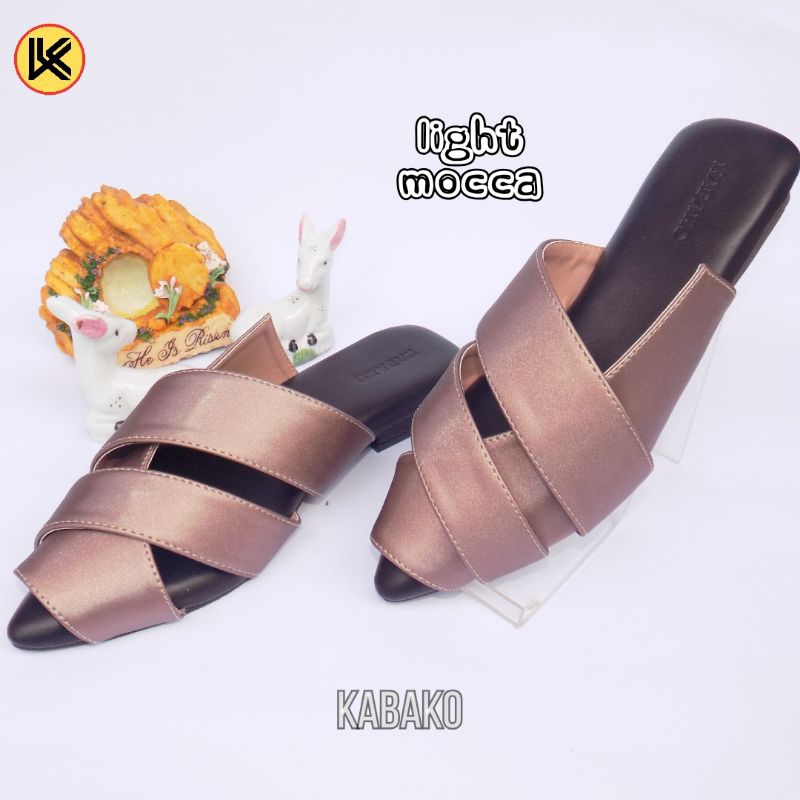 SANDAL FLAT MULES /SANDAL WANITA FLAT MULES MASAKINI
