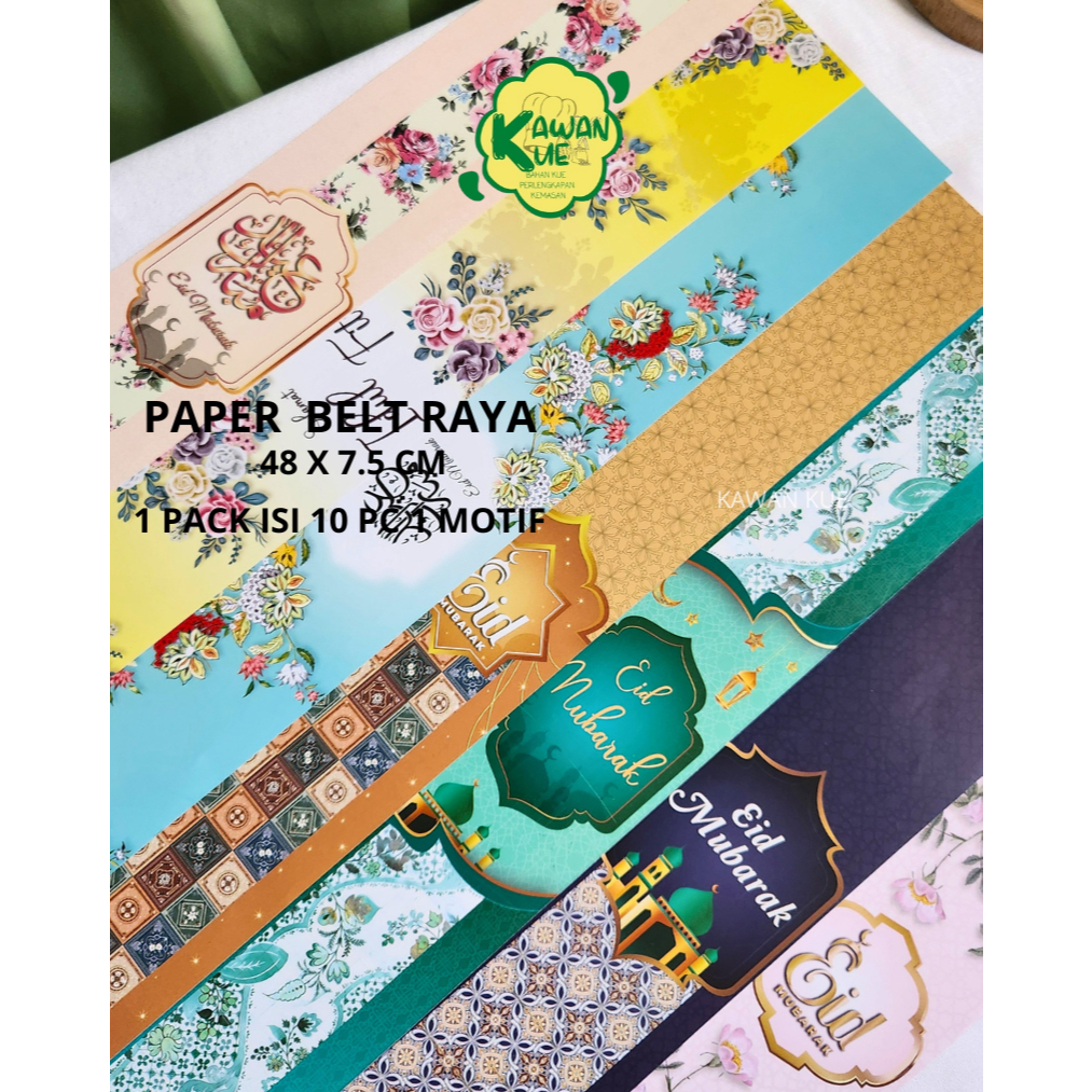 

PAPER BELT TEMA IDUL FITRI 1 PAK ISI 10 PCS / PAPER BELT RAYA