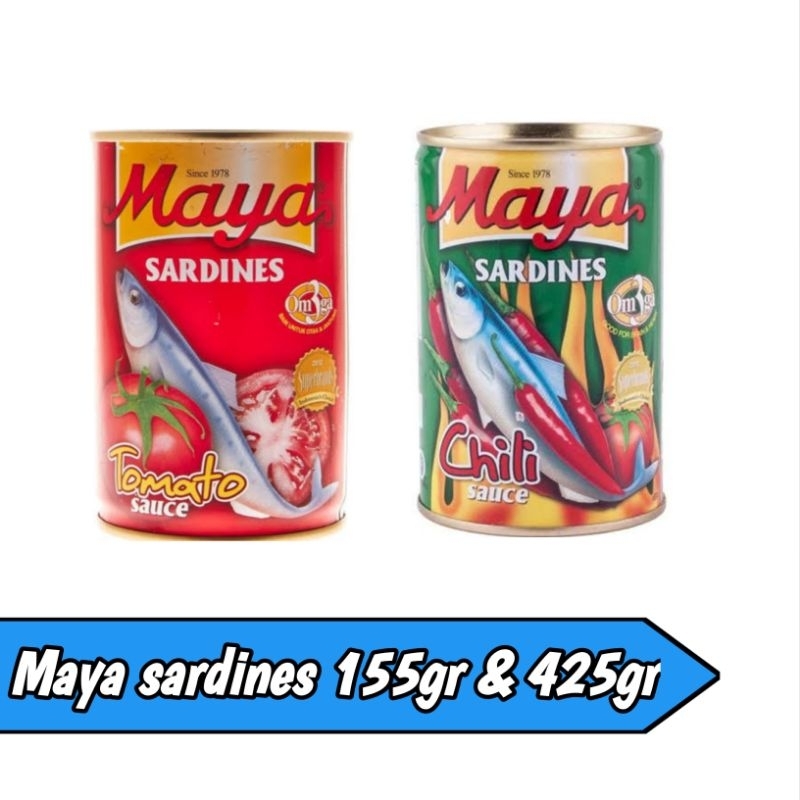 

Maya sarden kaleng tomat dan cabai 155g & 425g 1 pcs