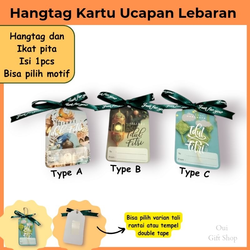 

Pita Jadi Hampers Lebaran / Pita Souvenir Parsel Lebaran/ Pita Jadi Siap Pakai /Hangtag Kartu Ucapan Lebaran Idul Fitri uk.5x9cm / Kartu Ucapan Hampers Lebaran / Parcel Parsel Lebaran / Kartu Kue Kering Lebaran / Kado Lebaran