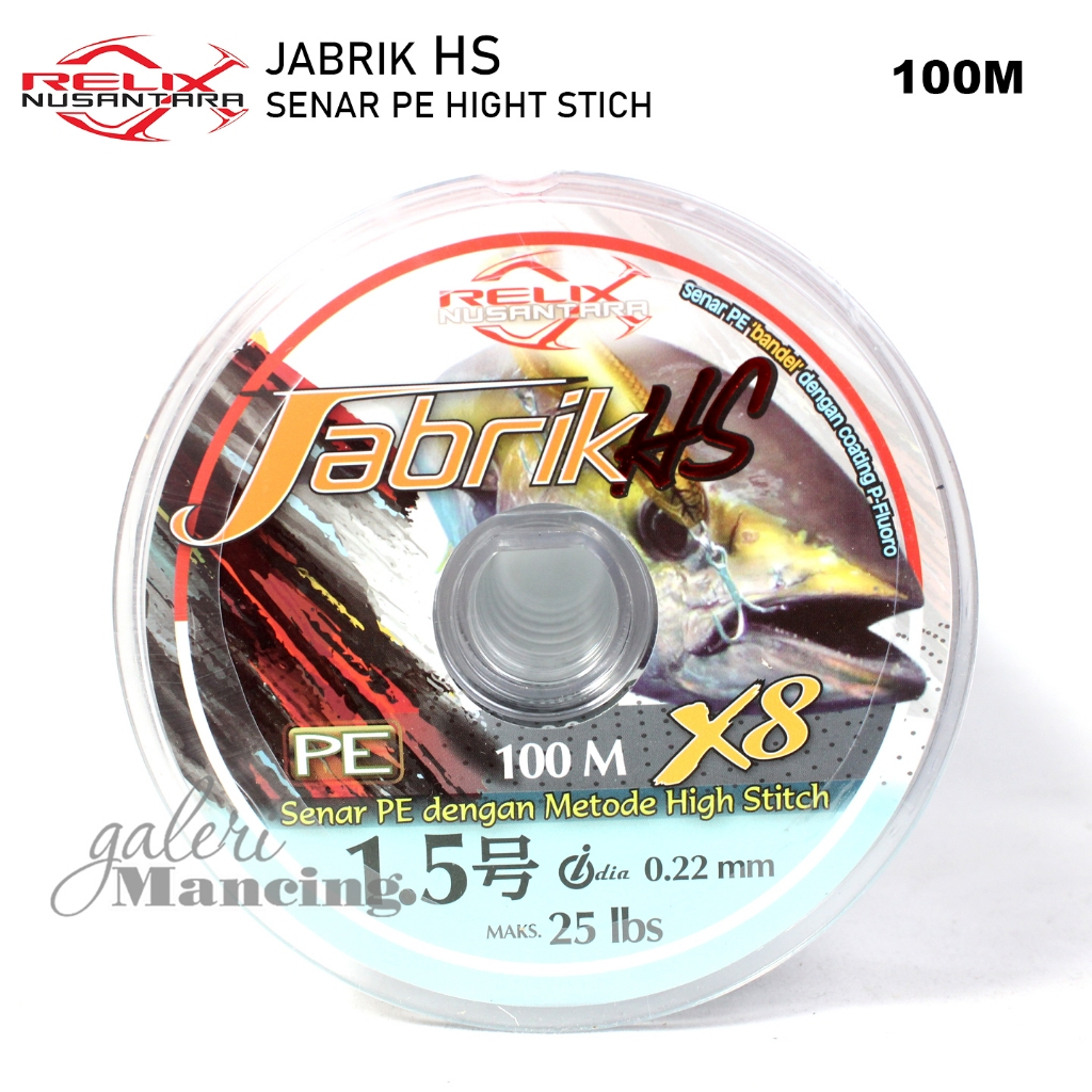 Senar PE Jabrik HS X8 Jabrik 100 | 200 | 300 Meter PE Relix Nusantara