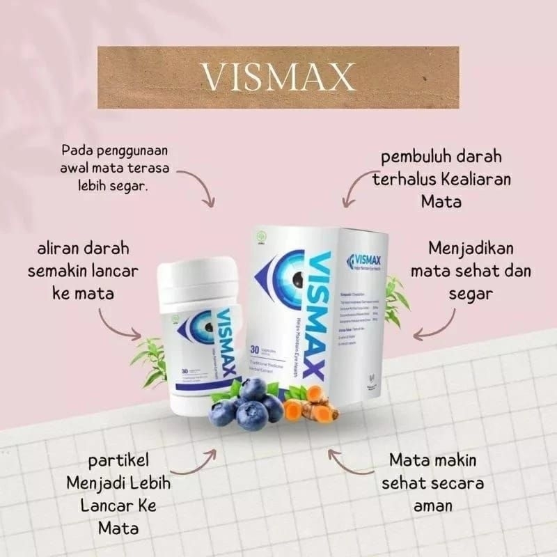 VISMAX Asli Original Obat Mata Minus Katarak Rabun dan Silinder Vismax Official Vismax Original Vism