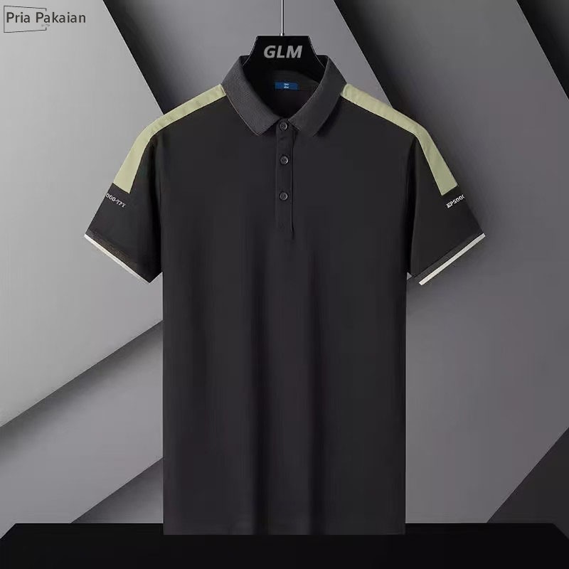 Polo Shirt Pria/Premium kerah Kaos Pria/V Neck kemeja pria/kancing Baju Kaos Pria Polos/Terlaris Kem