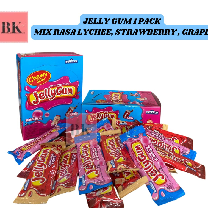 

(1BOX ISI 24 PCS) DONALD JELLY GUM CHEWY JELLY VARIAN BLUE MIX DAN YELLOW MIX PER BOX ISI 24PCS