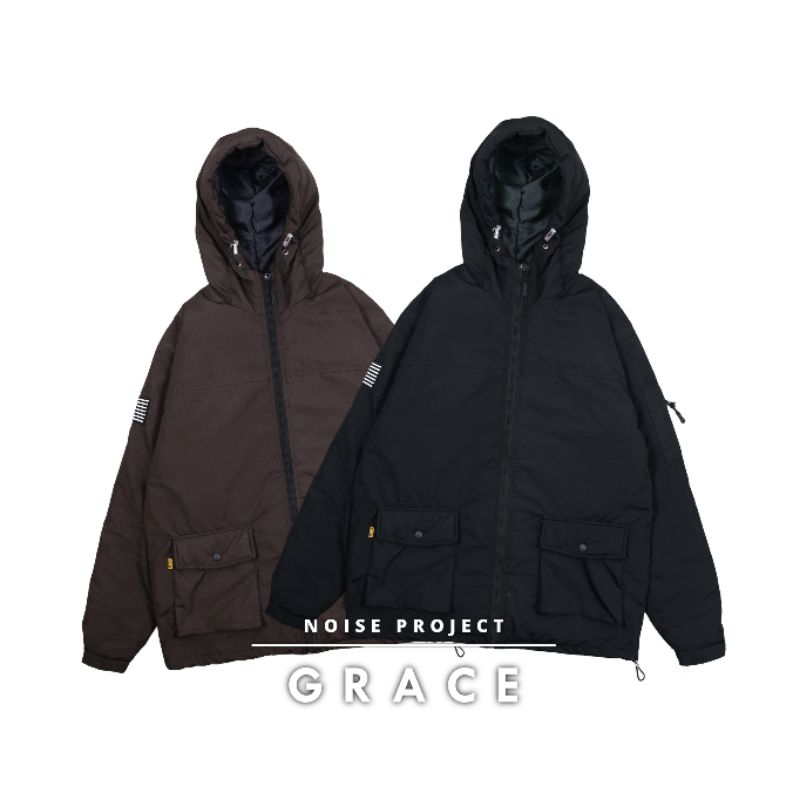 Grace - Jaket Puffer Jaket Gelembung Jaket Noise ProjectGrace - Jaket Puffer Jaket Gelembung Jaket N
