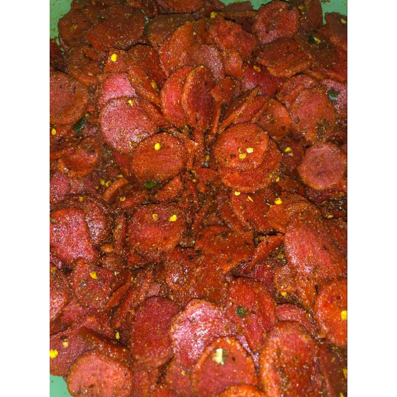 

Sosis Kering Cemilan Pedas Renyah