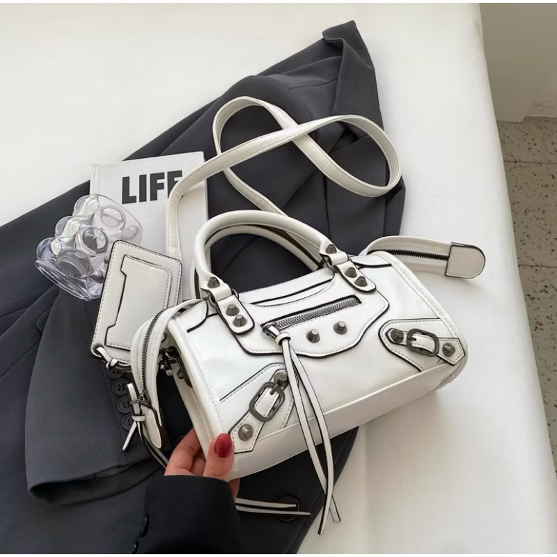 Tas handbag wanita tas tenteng wanita tas selempang wanita import putih