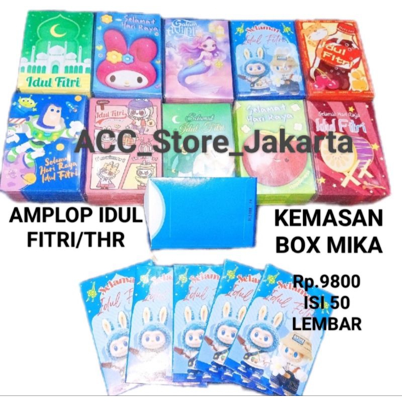 

Amplop Lebaran Mika Glossy Paper Art Import Isi 50pcs Karakter Lucu Unik
