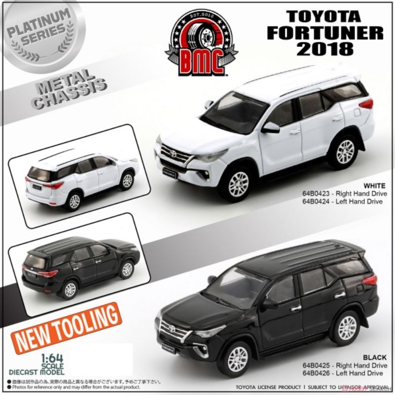 BM Creation 1/64 Diecast 2018 Toyota Fortuner