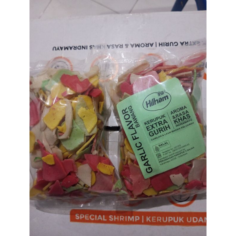 

kerupuk bawang premium hilham, versi pecah 200gram