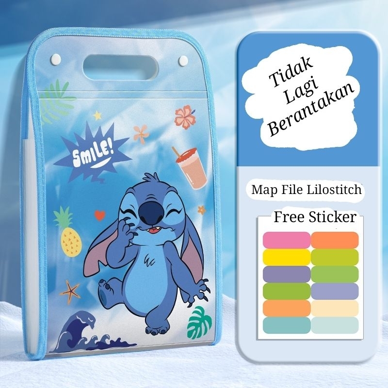 

Tas File Map Dokumen Kertas Pelajaran Disney Stitch Smile Lilostitch