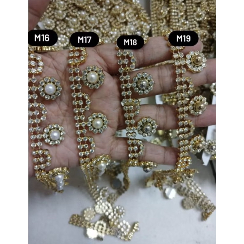 Aplikasi Mutiara Renteng Model Juntai CK Aksesoris Payet Meteran