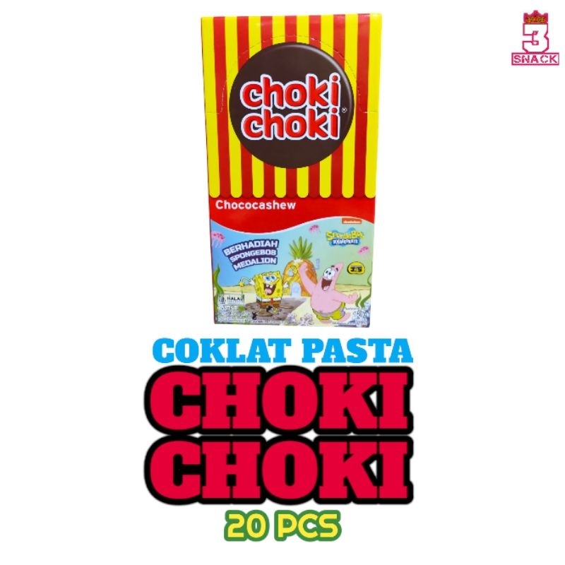 

1 BOX COKLAT PASTA CHOKI CHOKI ISI 20