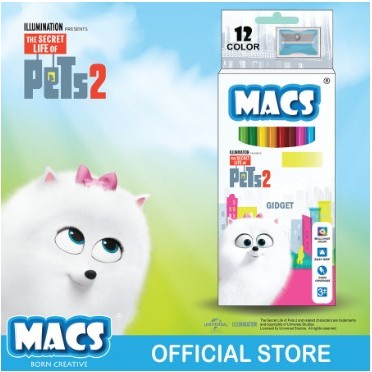 

TBMO MACS Pensil Warna segitiga Secret Life of Pets 12 24 36 colors