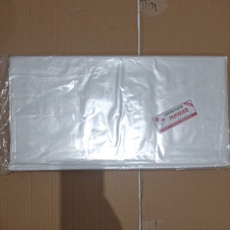 PLASTIK PP ROL LAUNDRY Uk 2x30 2x35 2x40 2x45 2x50 2x60 MERK MAWAR / KEPODANG PANJANG ± 80M