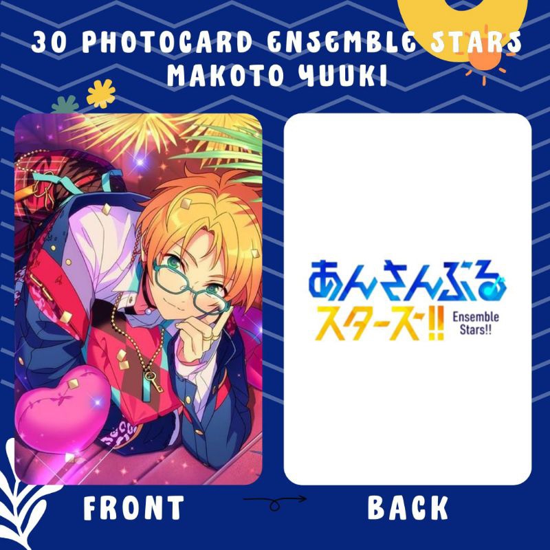 [30 PCS] PHOTOCRD ENSEMBLE STARS MAKOTO YUUKI CETAK 2 SISI