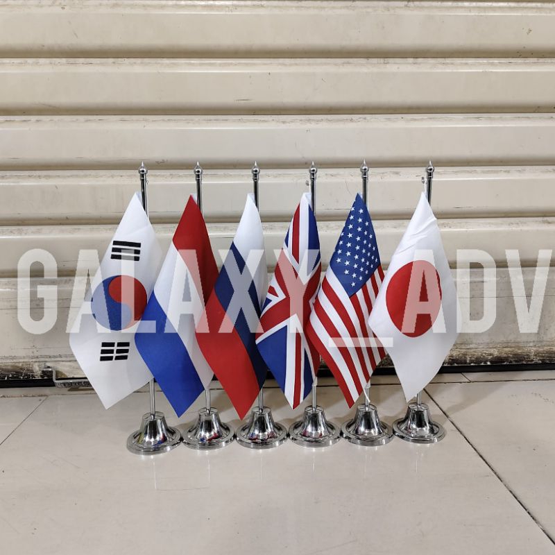 

bendera meja | bendera kecil | bendera hiasan meja ready stok semua negara dunia + tiang stainless