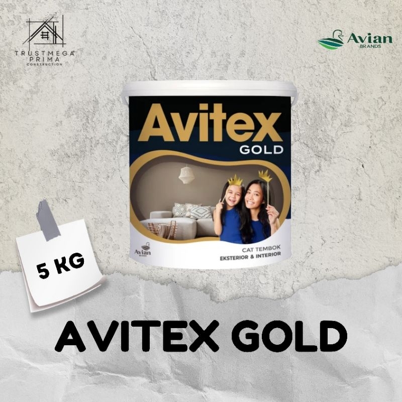 CAT TEMBOK INTERIOR & EXTERIOR AVITEX GOLD 5KG