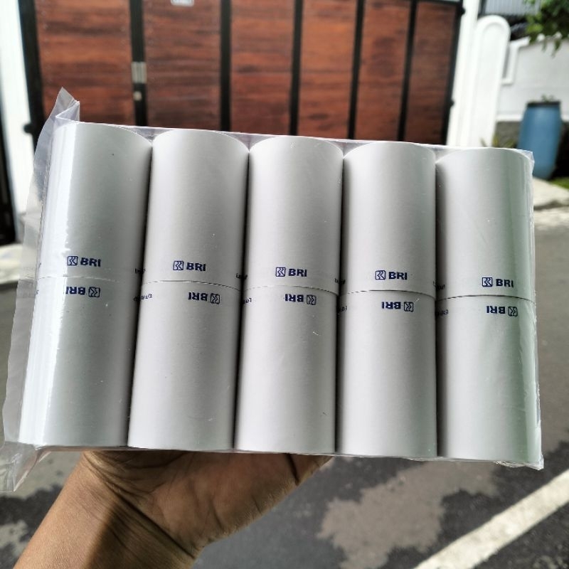 

( 10 ROLL ) KERTAS THERMAL EDC LOGO BRI 58X40 / 57X40 -PRINTER EDC BLUETOOTH