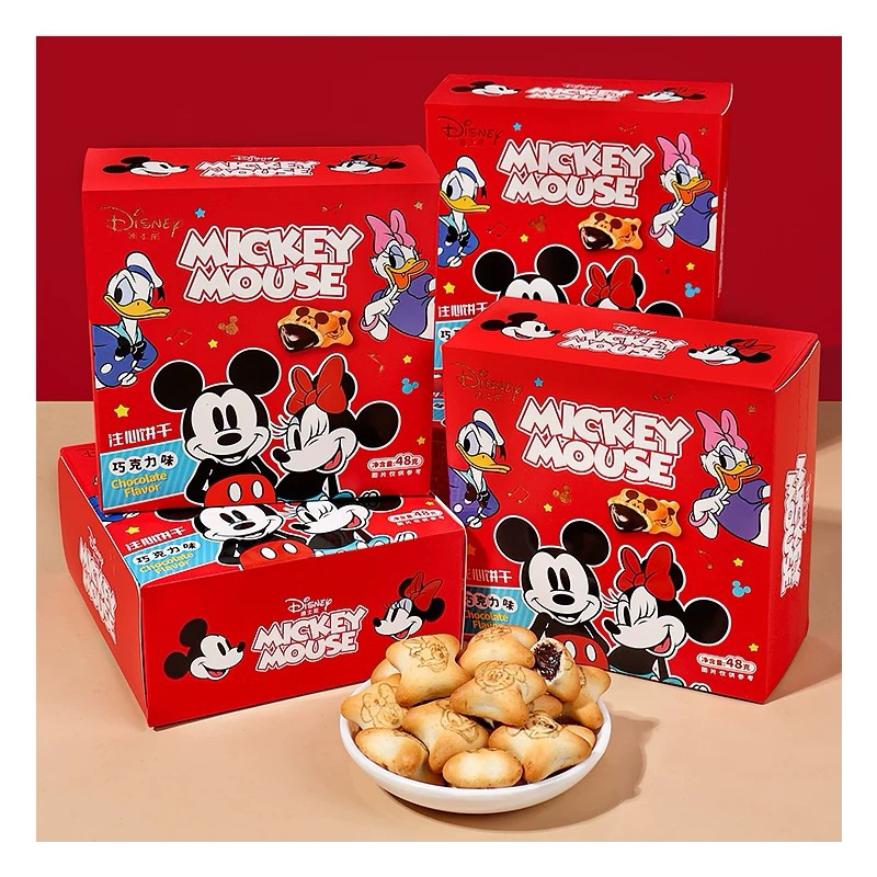 

[READY STOCK] DISNEY MICKEY AND MINNIE MOUSE BISCUIT FILLED WITH CHOCOLATE 48gr