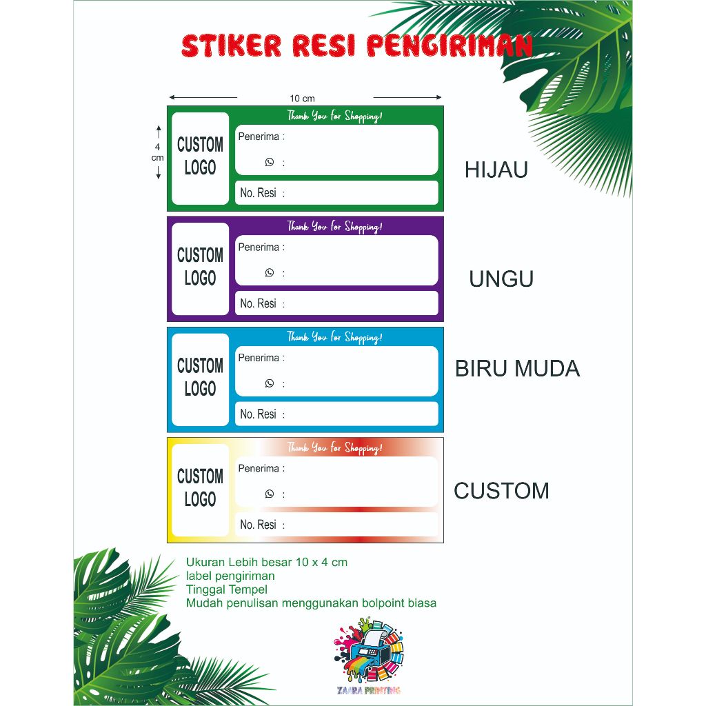 

Stiker pengiriman custom logo, Stiker Resi / Label Resi / Stiker Pengiriman / Resi Murah Berkualitas