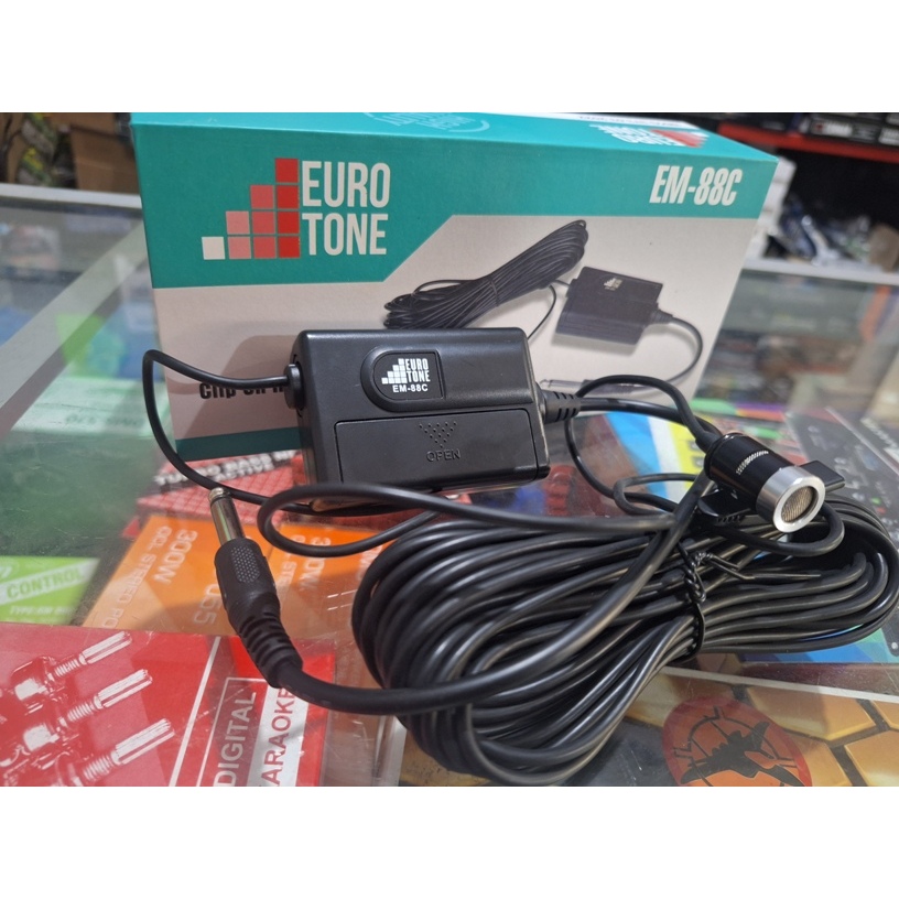 MIC JEPIT PROFESIONAL kabel UEROTONE EM88C MICROPHONE CLIP ON ori MIC IMAM MASJID