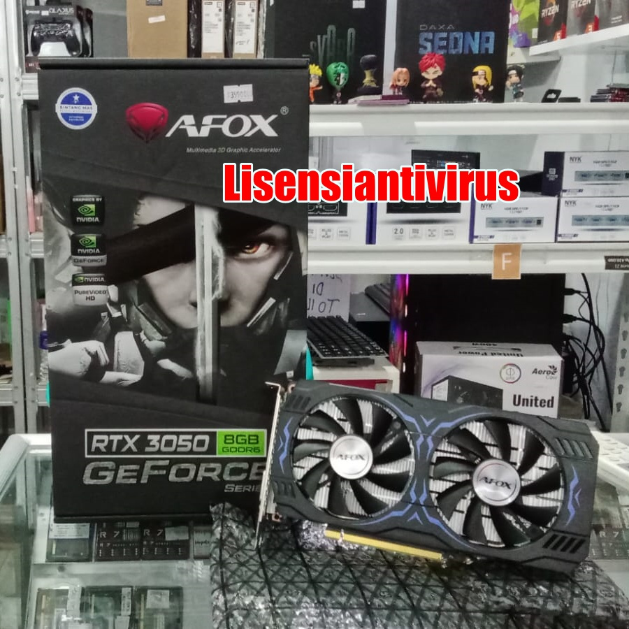 VGA CARD AFOX RTX3050 NVIDIA GEFORCE RTX 3050 8GB GDDR6 128BIT
