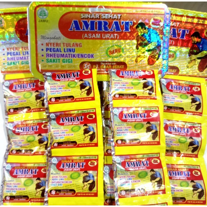 Kapsul Amrat Renceng Original Obat Herbal Asam Urat Rematik