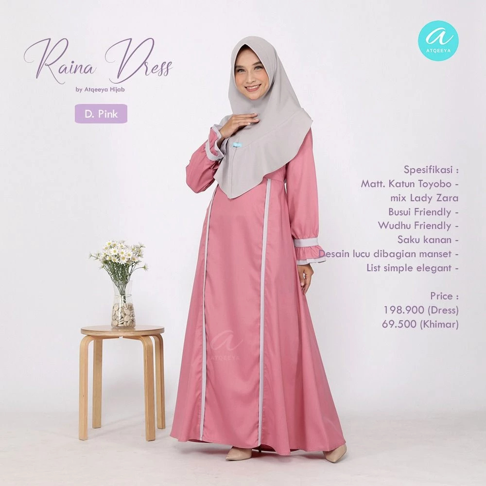 Atqeeya Raina Dress | Gamis Wanita