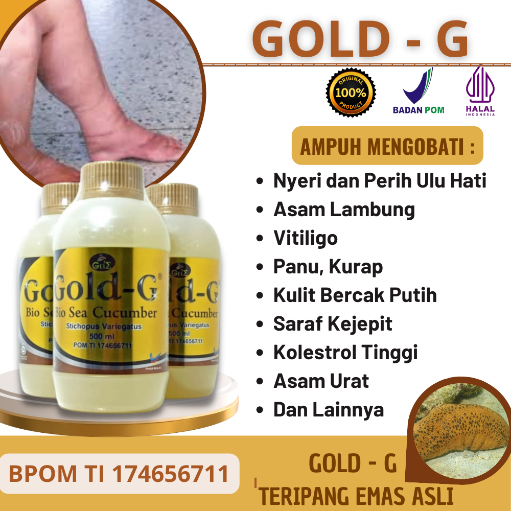 GOLD-G 100% Asli Original Ampuh Membantu Mengatasi Kaki Bengkak Penumpukan Cairan, Persendian Tulang