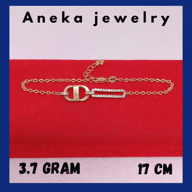 Gelang CD Mata2 Gold, Perak 925