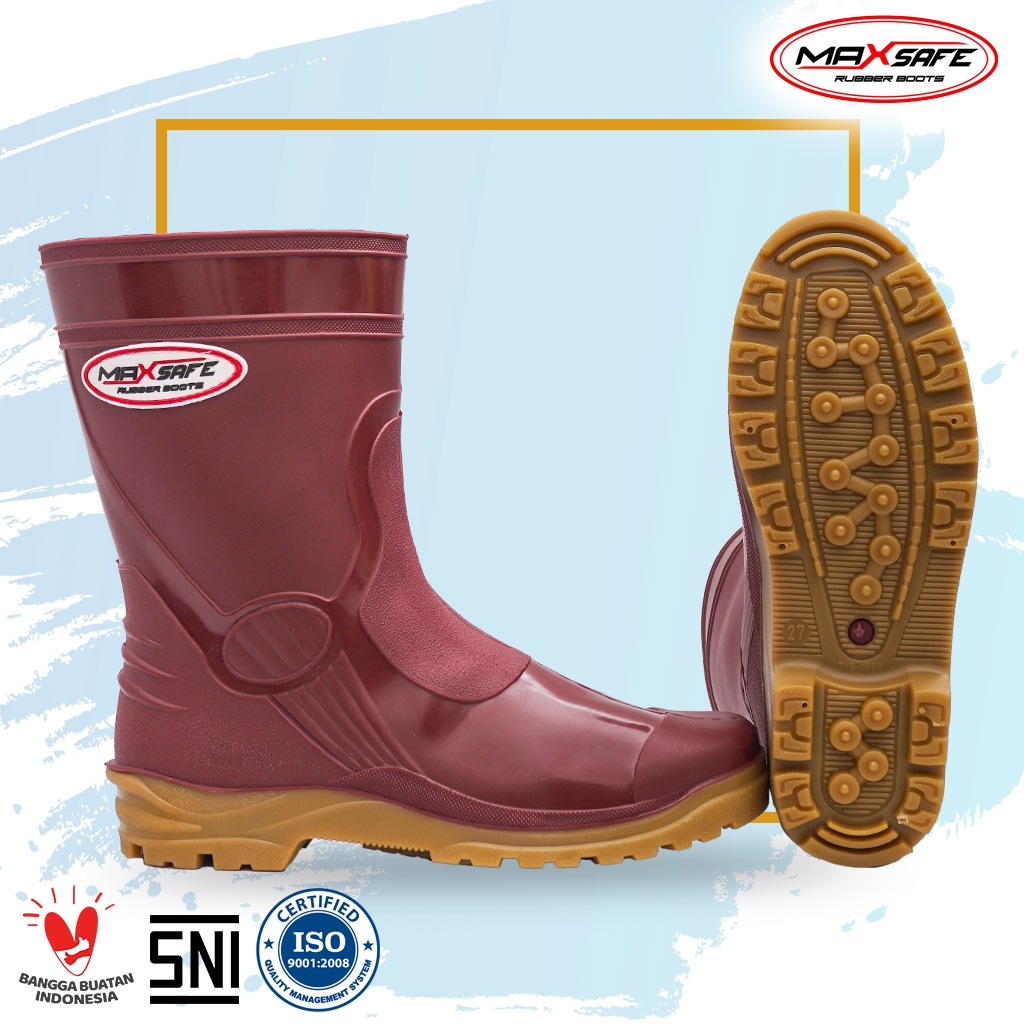 Sepatu Boot Pendek Toyobo MaxSafe 1688 Maroon