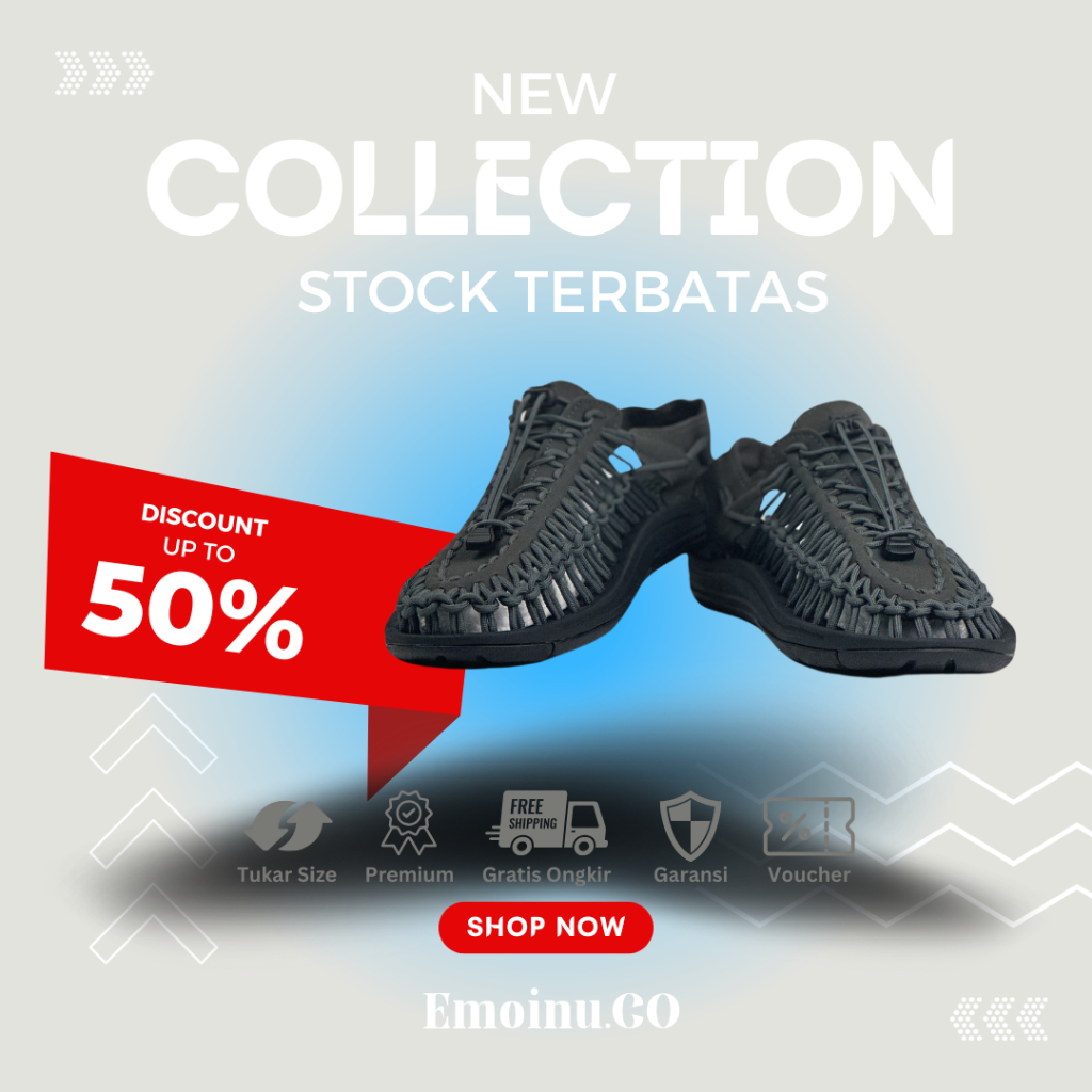 EMOINU - Sepatu Sandal Wanita/Pria | Sendal Gunung Tali/Karet | Outdor/Hiking 100% Import | Bisa COD