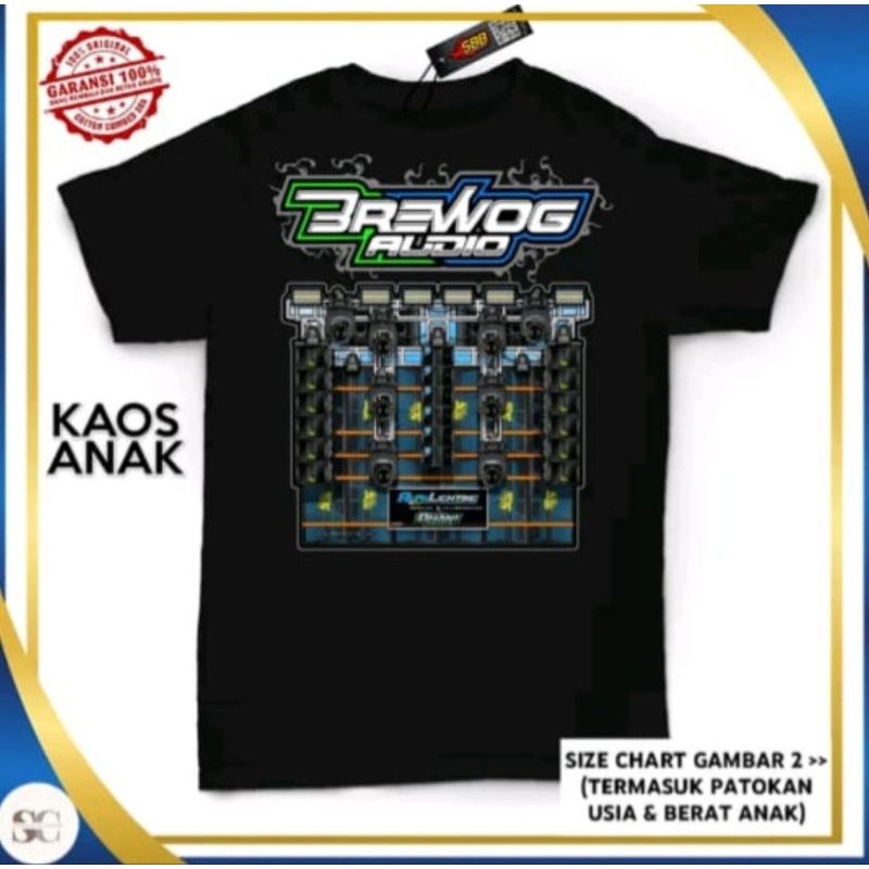 KAOS PRIA DISTRO ORIGINAL100% II BREWOG AUDIO// KAOS T-SHIRT KEKINIAN