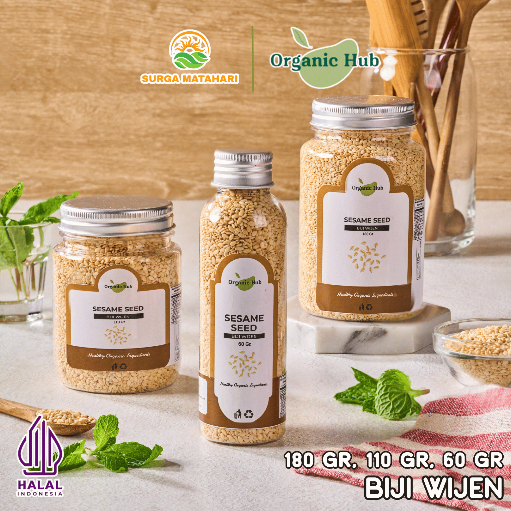 

Organic Hub Biji Wijen Sangrai Roasted Sesame seed Biji Wijen Putih Bumbu Masak Hiasan Makanan