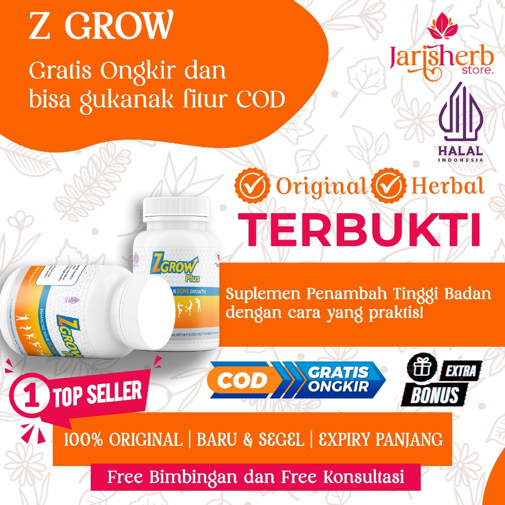 Z Grow Plus - Suplemen Peninggi Badan Terpercaya Diskon Spesial 20%