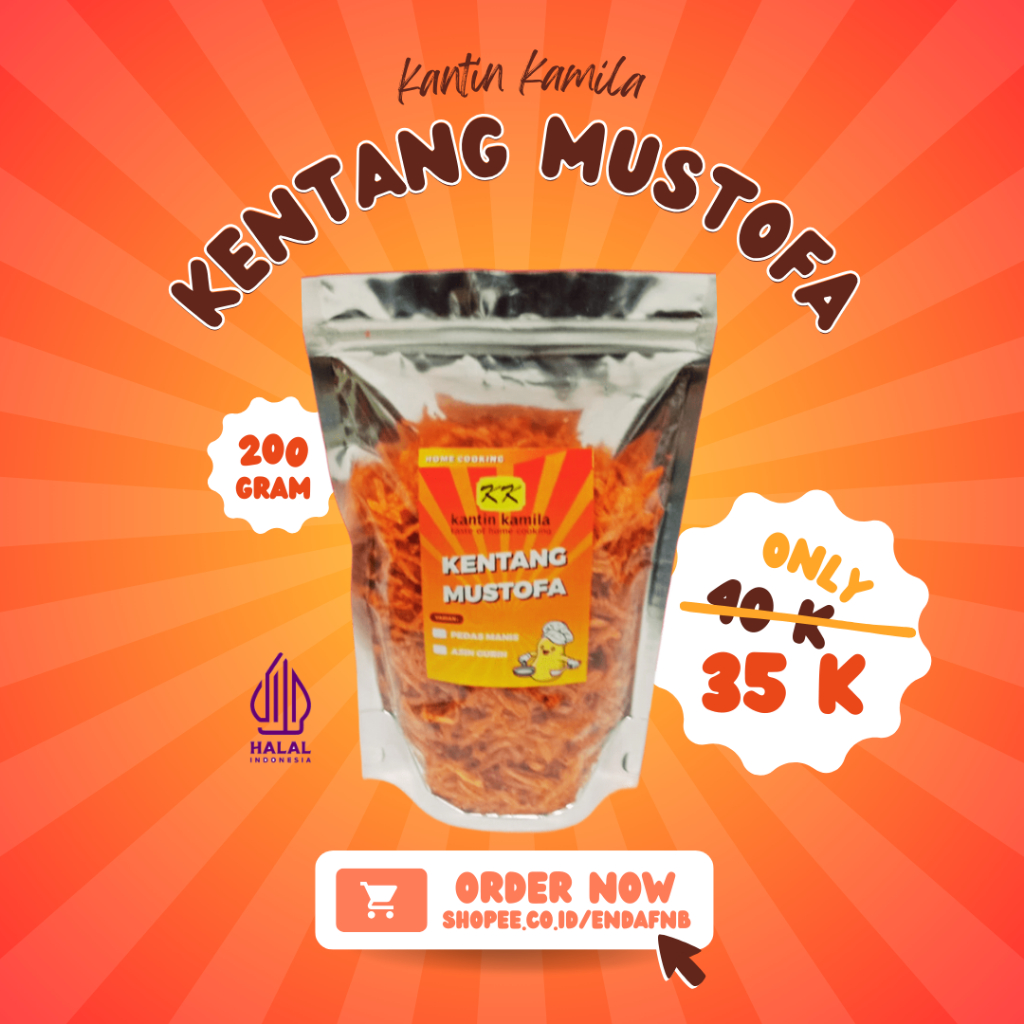 

Kentang Mustofa Rasa Pedas Manis by Kantin Kamila 200 gr