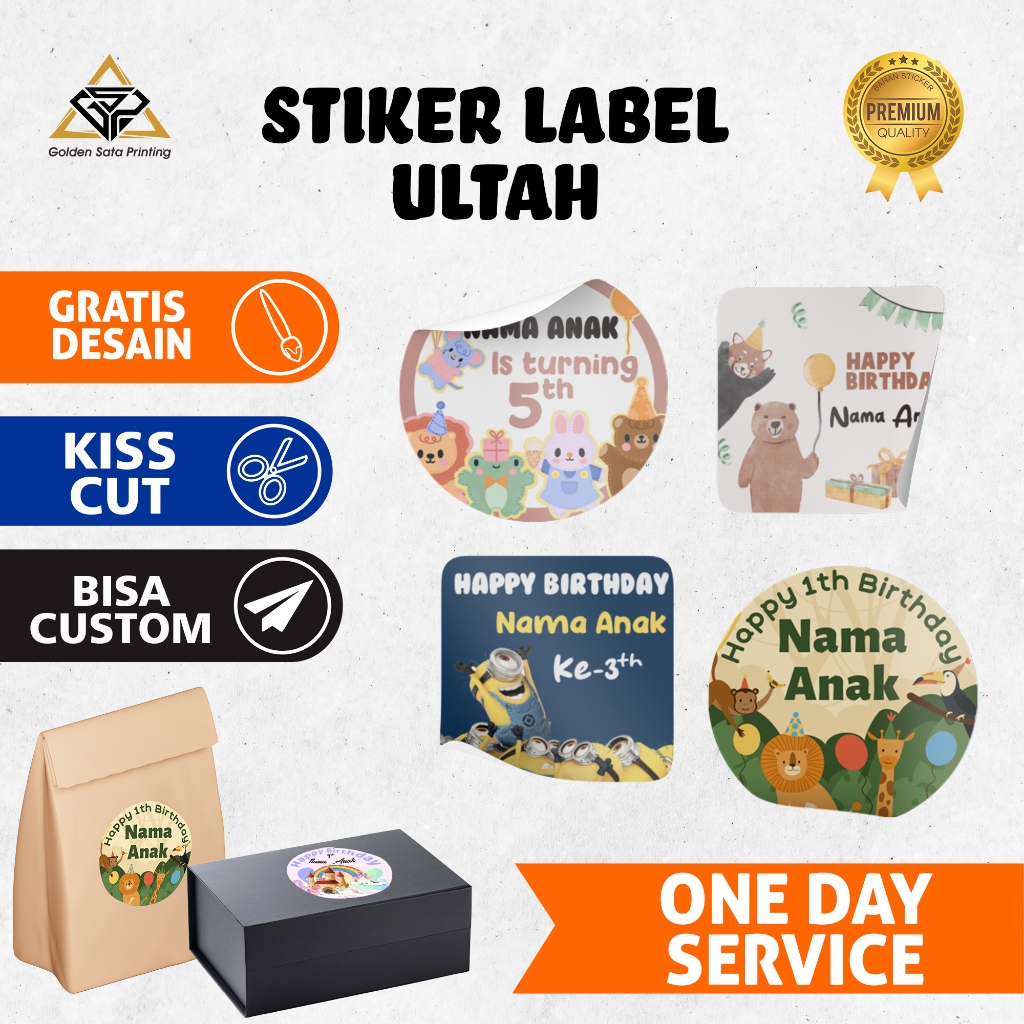 

Cetak Stiker Ulang Tahun Custom – Stiker Cromo | Free Desain | One Day Service