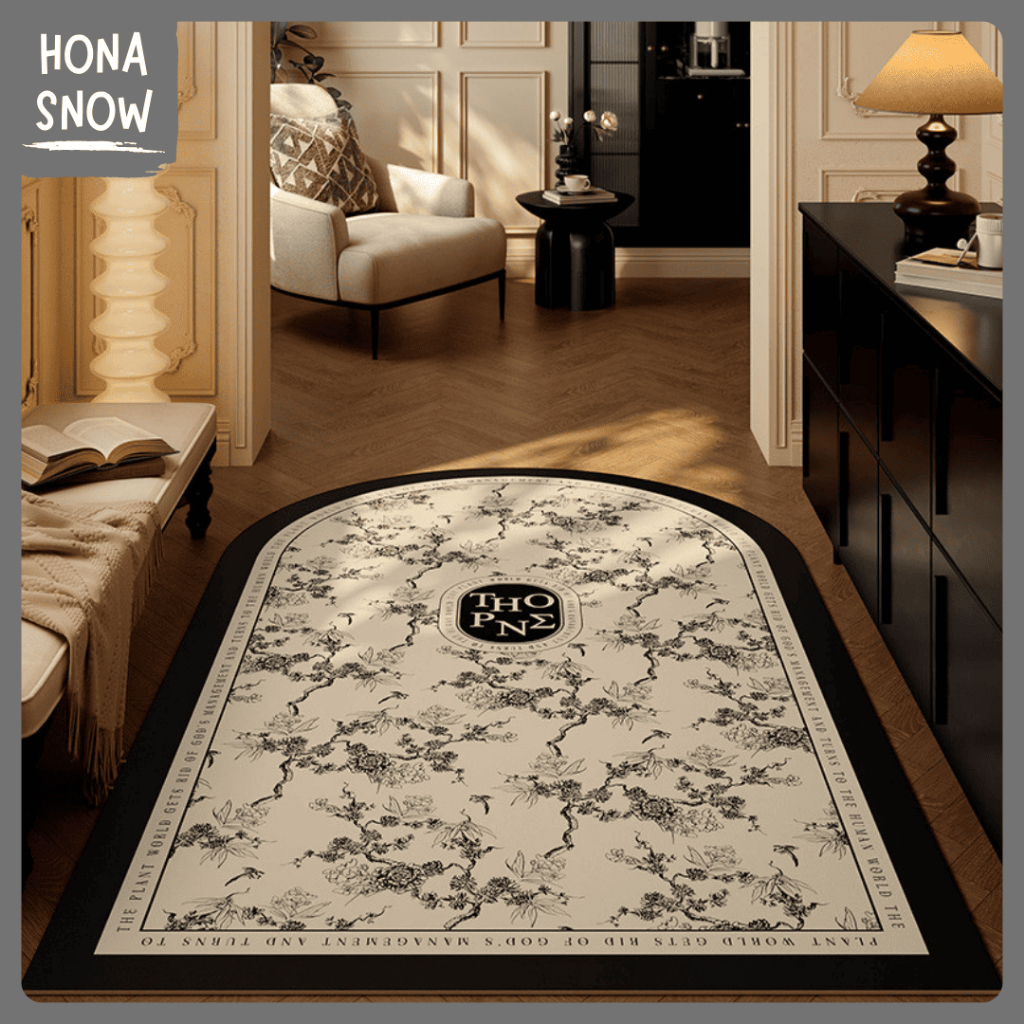 Karpet Lantai Karpet Ruang Tamu Motif bunga daun pohon Anti Air Tahan Panas 05