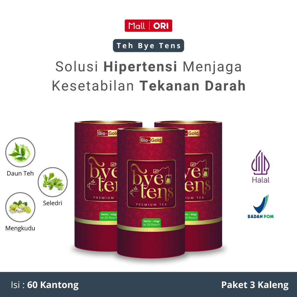 

Bio Gold Bye Tens Teh Premium Untuk Hipertensi Kolesterol & Gula Darah