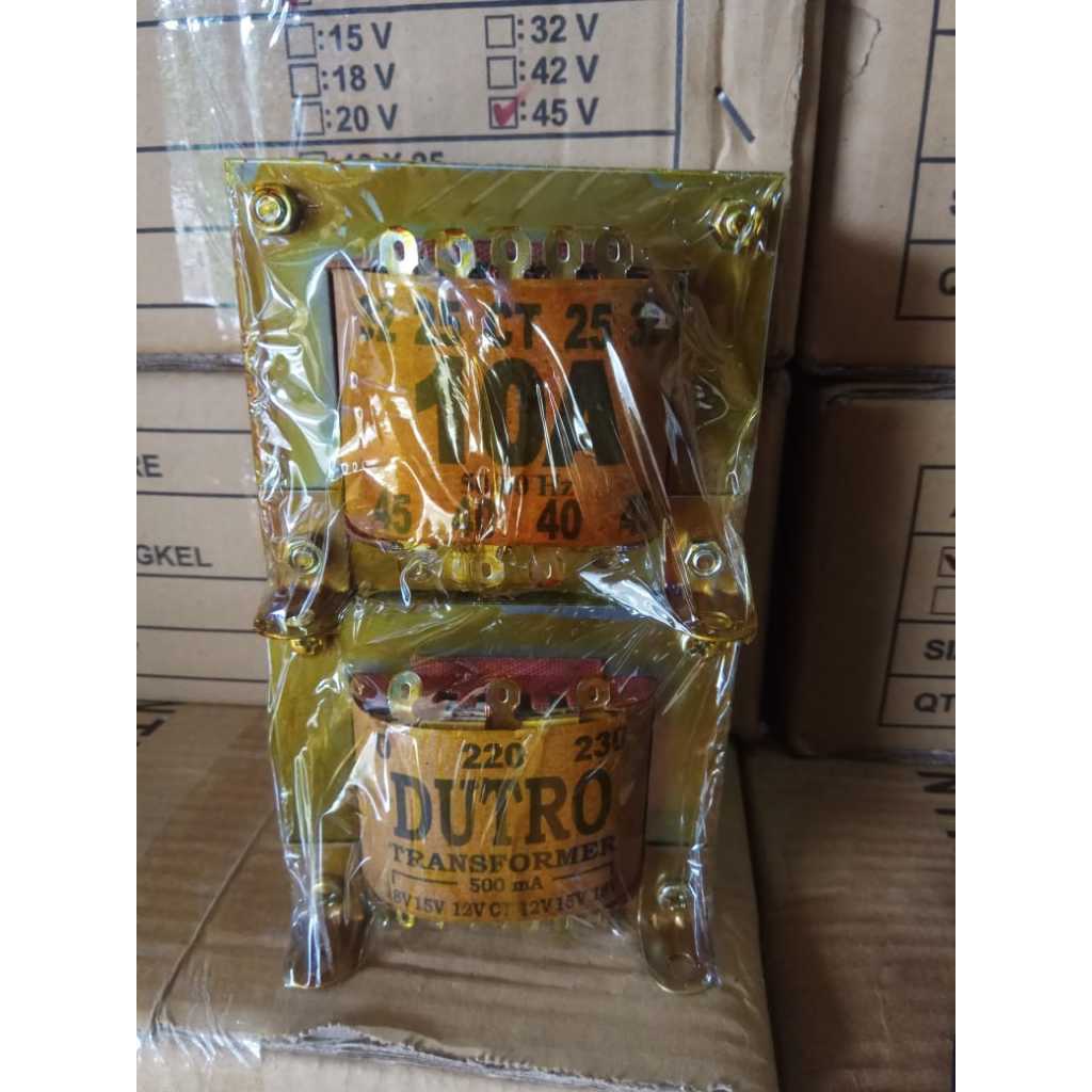 Trafo Dutro 10A CT 45 kotak / trafo toroid trafo donat 10A CT 55