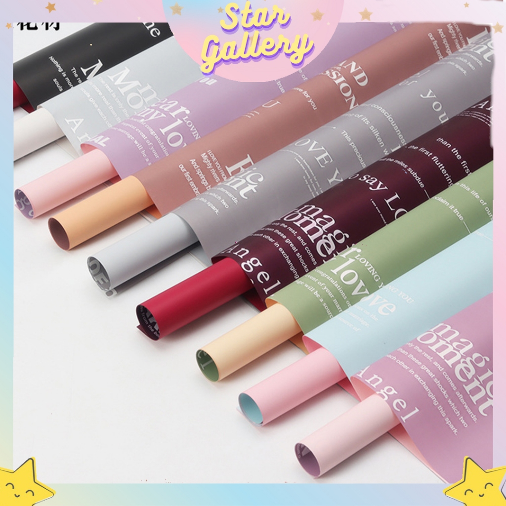 

(20 LEMBAR) Kertas Bunga Buket Bi Color Quotes Flower Wrapping Paper Cellophane Kertas Buket Florist KB6082