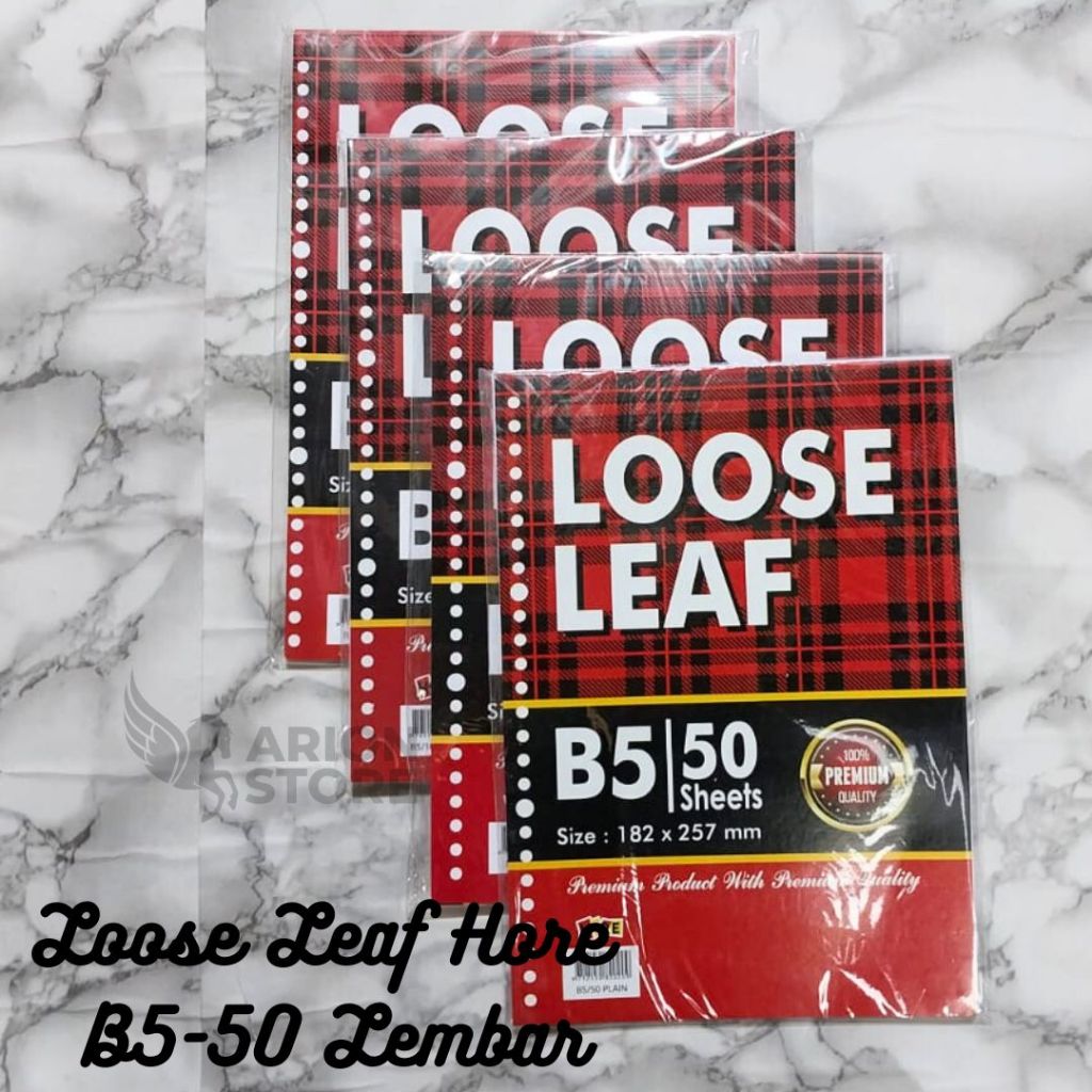 

[ARION STORE] Loose Leaf Hore B5-50 Lembar / B5-100 Lembar Garis ,Polos ,Titik ,Kotak ,Warna ,Rainbow / Isi Binder Hore B5-50 Lembar & B5-100 Lembar [PAX]