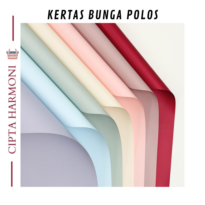 

20 LEMBAR Kertas Buket Bunga Polos Waterproof Cellophane Full Color FLOWER WRAPPING PAPER KB03