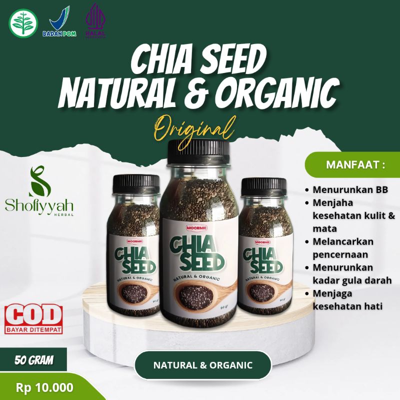 

Chia seed moornie natural organik 50gram - Premium Quality
