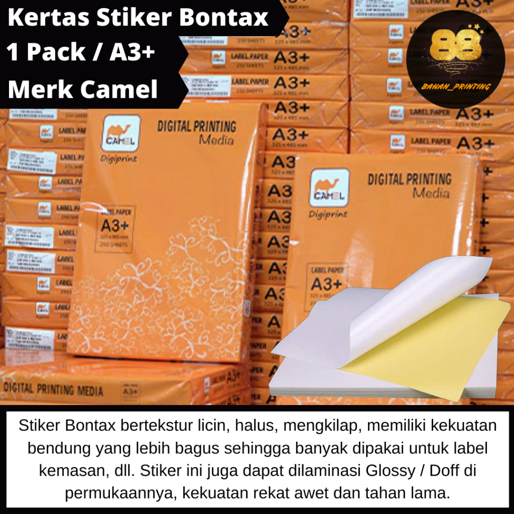 Kertas Stiker Bontak A3+ / Stiker Bontax Camel A3+