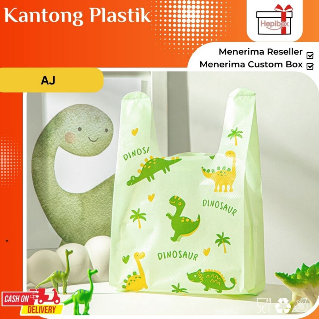 Kantong Plastik Lucu / Kantong Plastik motif / Plastic Bag Cartoon Flower / Tas Ulang Tahun