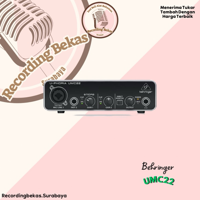 Soundcard Behringer UMC22 (Bekas)
