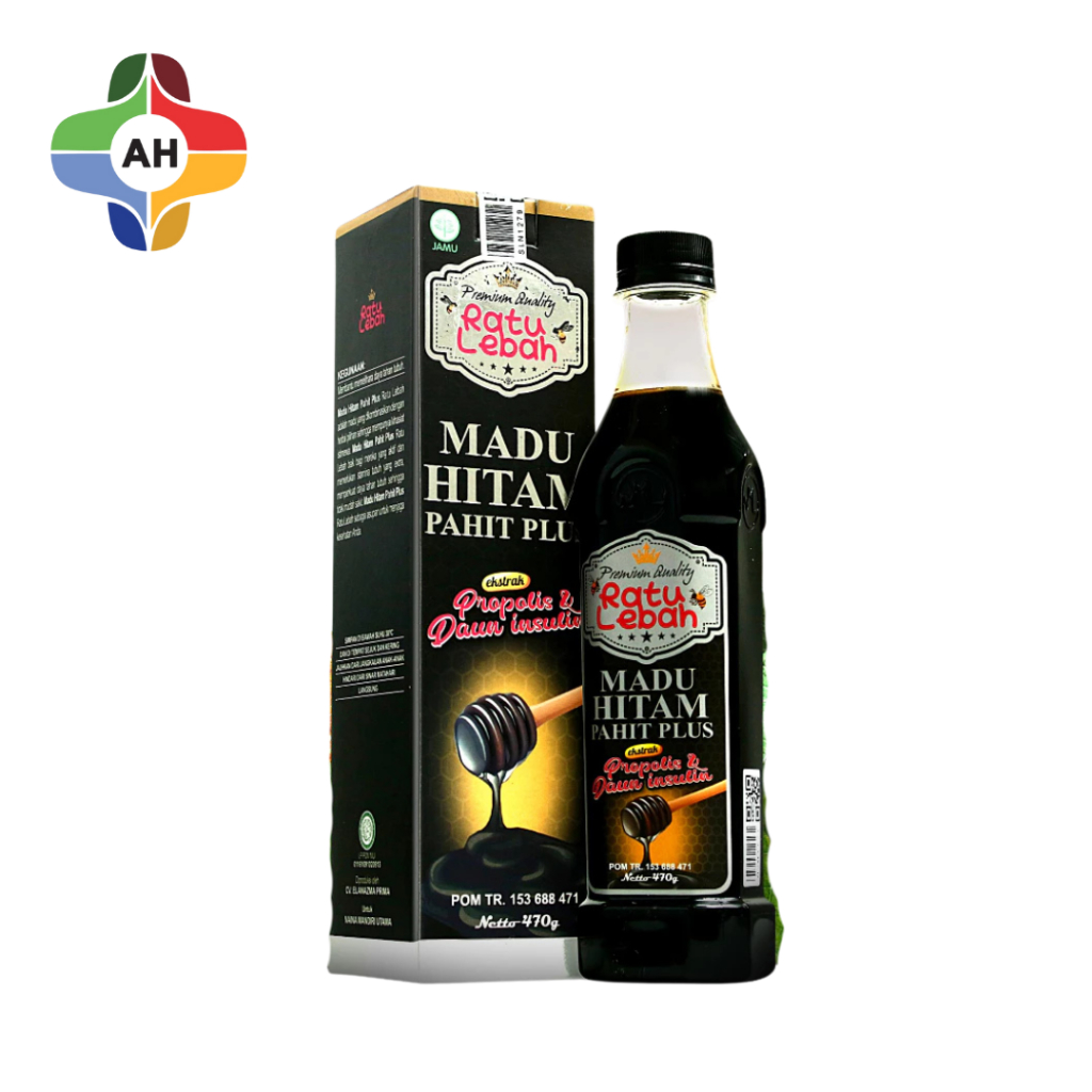 

Madu Hitam Pahit Plus Propolis Ratu Lebah 470gr - Obat Diabetes Kolesterol Asam Urat Darah Tinggi / Apotek Hutama