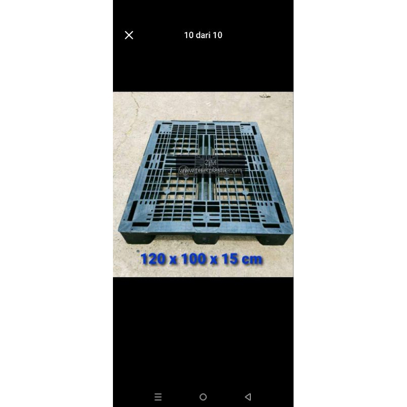 

palet plastik kokoh ukuran 120x100x15